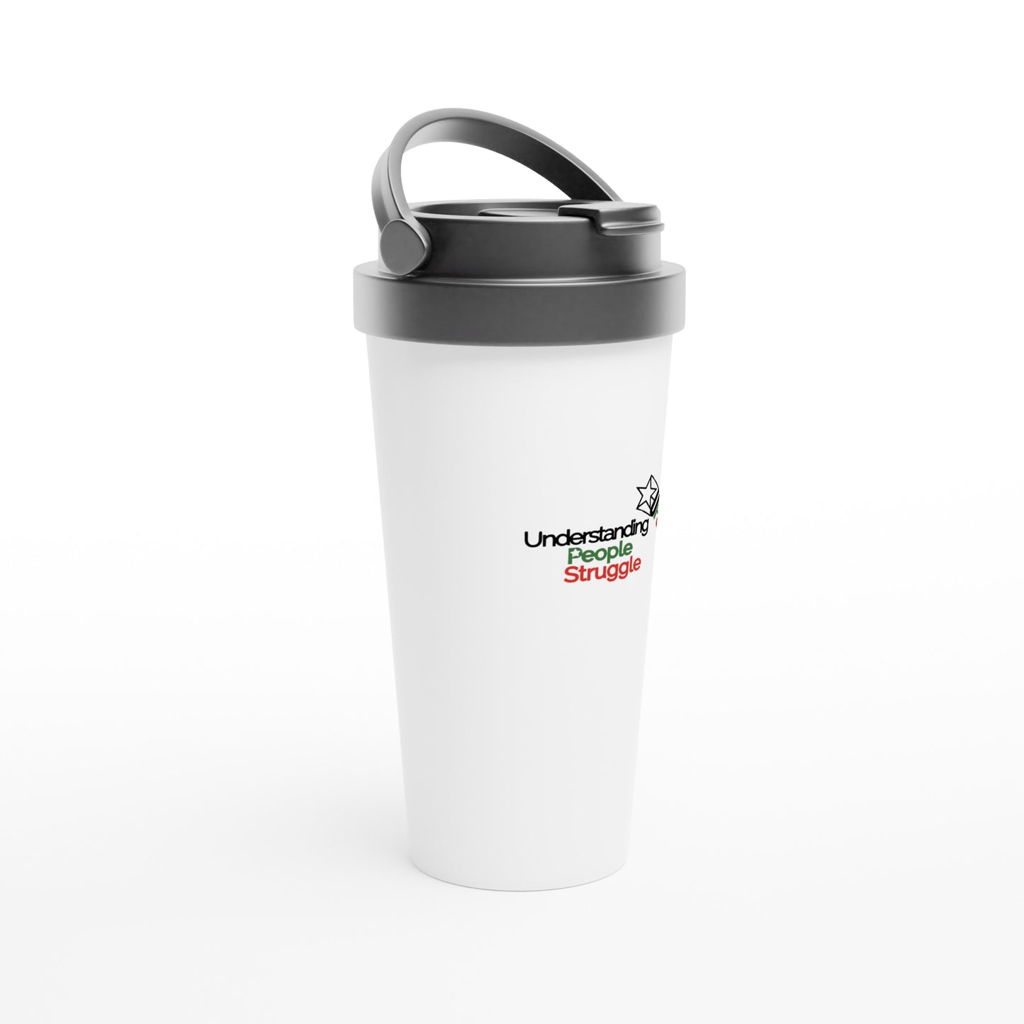 White 15oz Stainless Steel Travel Mug